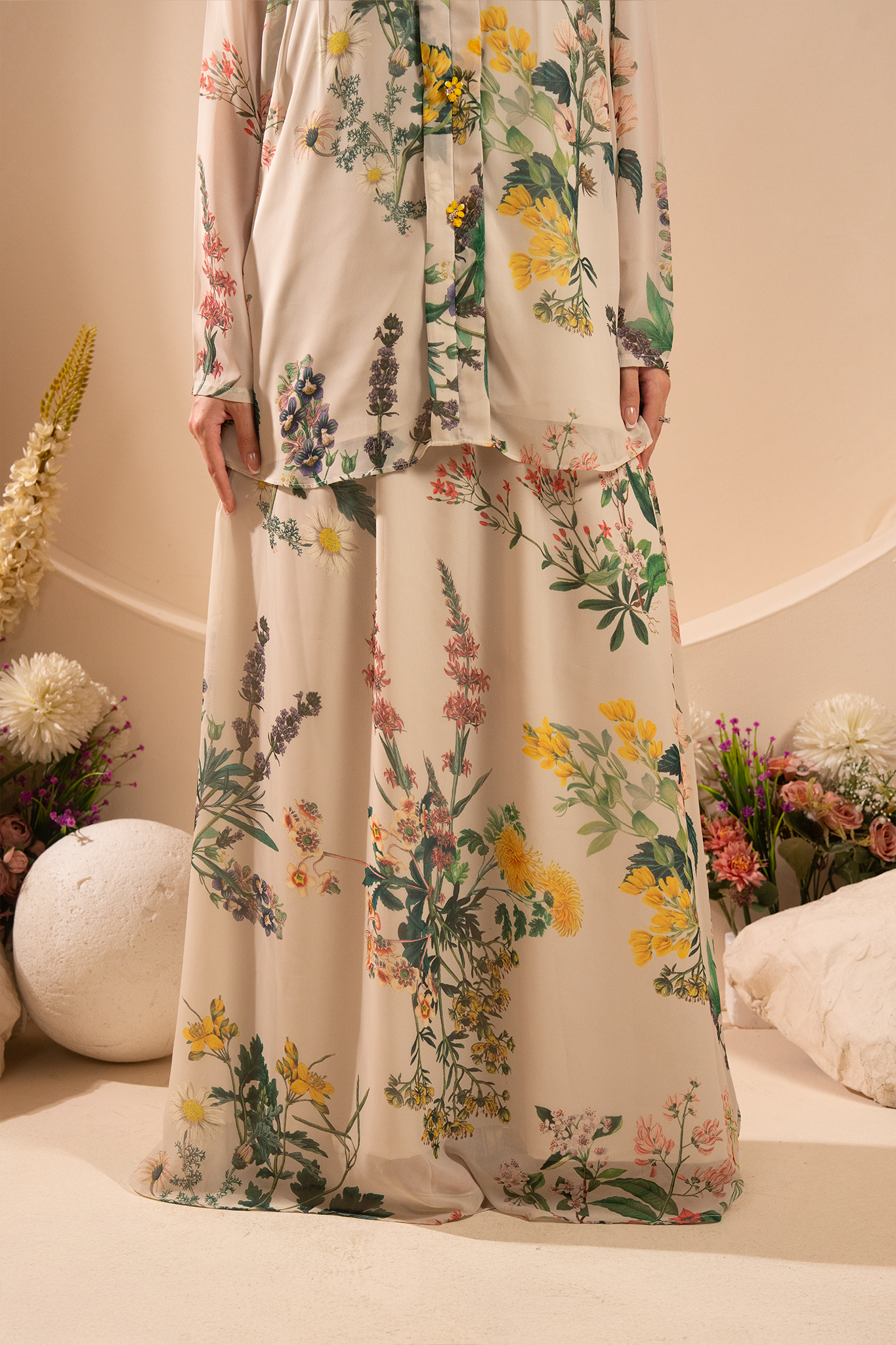 Florashade-Chiffon Top with inner